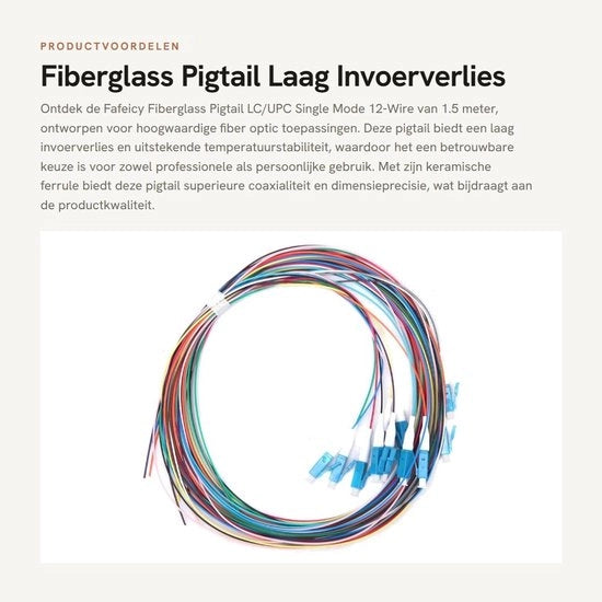 Fibra Ottica a Fibra di Vetro, 1,5 m, Modo Singolo, 12 Draj, Bassi Ingressi, Ferrule Ceramico, Alta Stabilità Termica, Pignatta Fibra Ottica