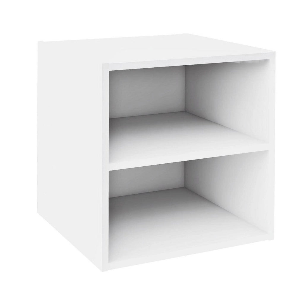 Cubo Composite con Mensola 35x35x35 cm in Compensato  Bianco
