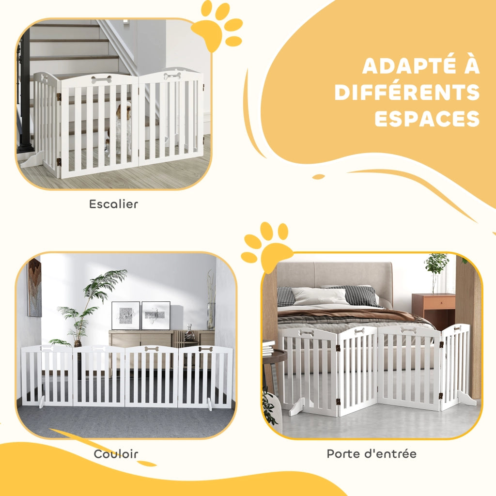 Barriera per cani ¨C Minimal ¨C Bianco 207,5x30x61 cm