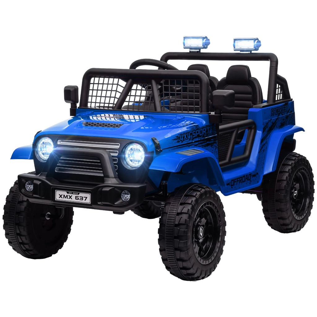 Auto per Bambini 12V Fuoristrada con Telecomando e Luci ¨C Minimal ¨C Blu