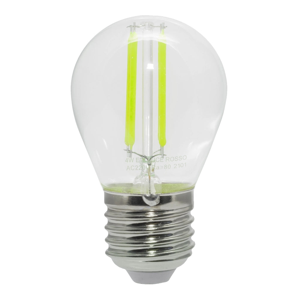 Lampadina filo LED vetro 4W luce colorata decorativa 360 gradi E27 catena luminosa 230V LUCE VERDE