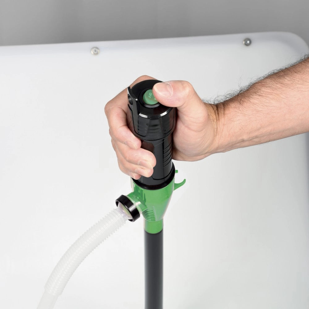 POMPA MANUALE A PILE 9L/MIN. PER TRAVASO LIQUIDI.