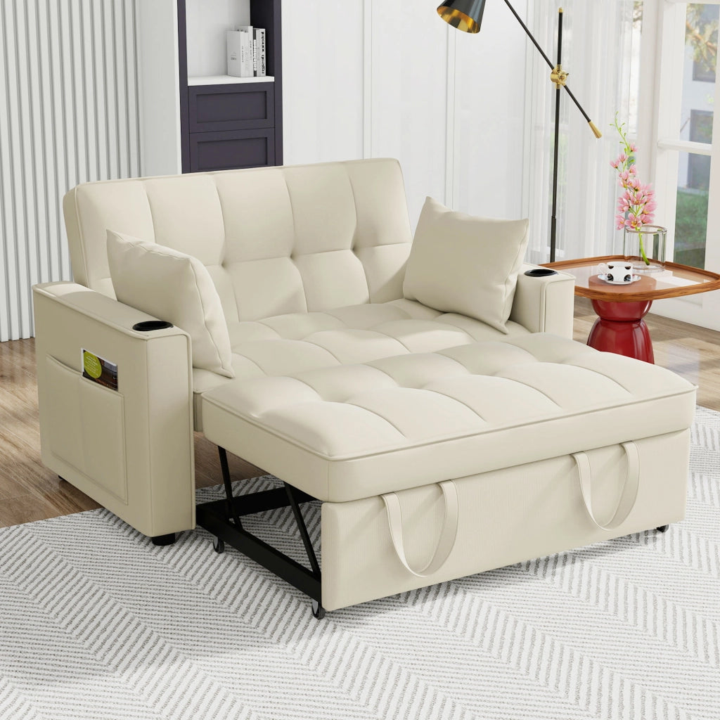 Divano letto pieghevole - Zephmum - Con porta bevande e cuscini