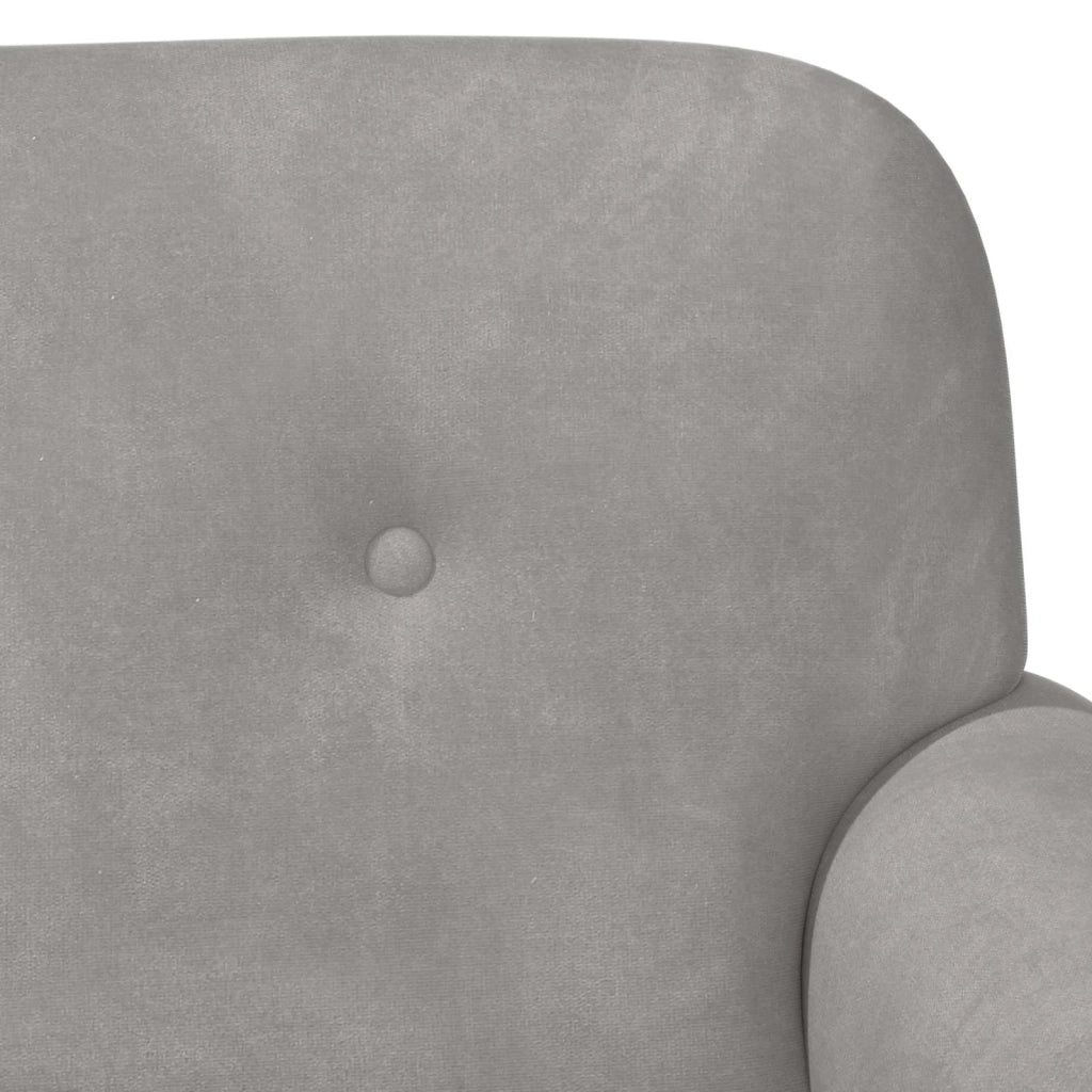 Loveseat con bottoni imbottiti Grigio Chiaro 120 x 66 x 78 cm 42041828