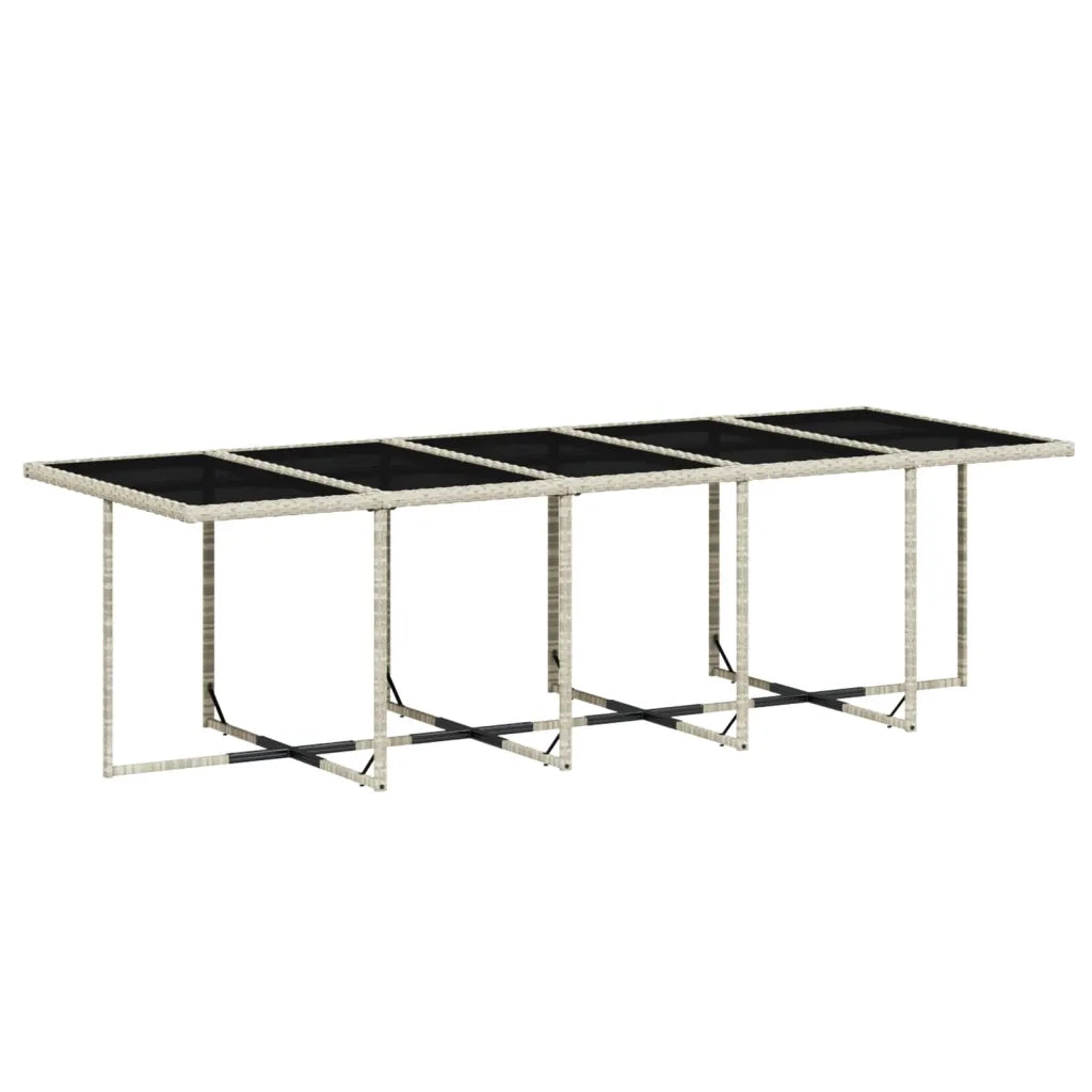 Set da Pranzo da Giardino 15 pz con Cuscini Grigio Polyrattan 3277762