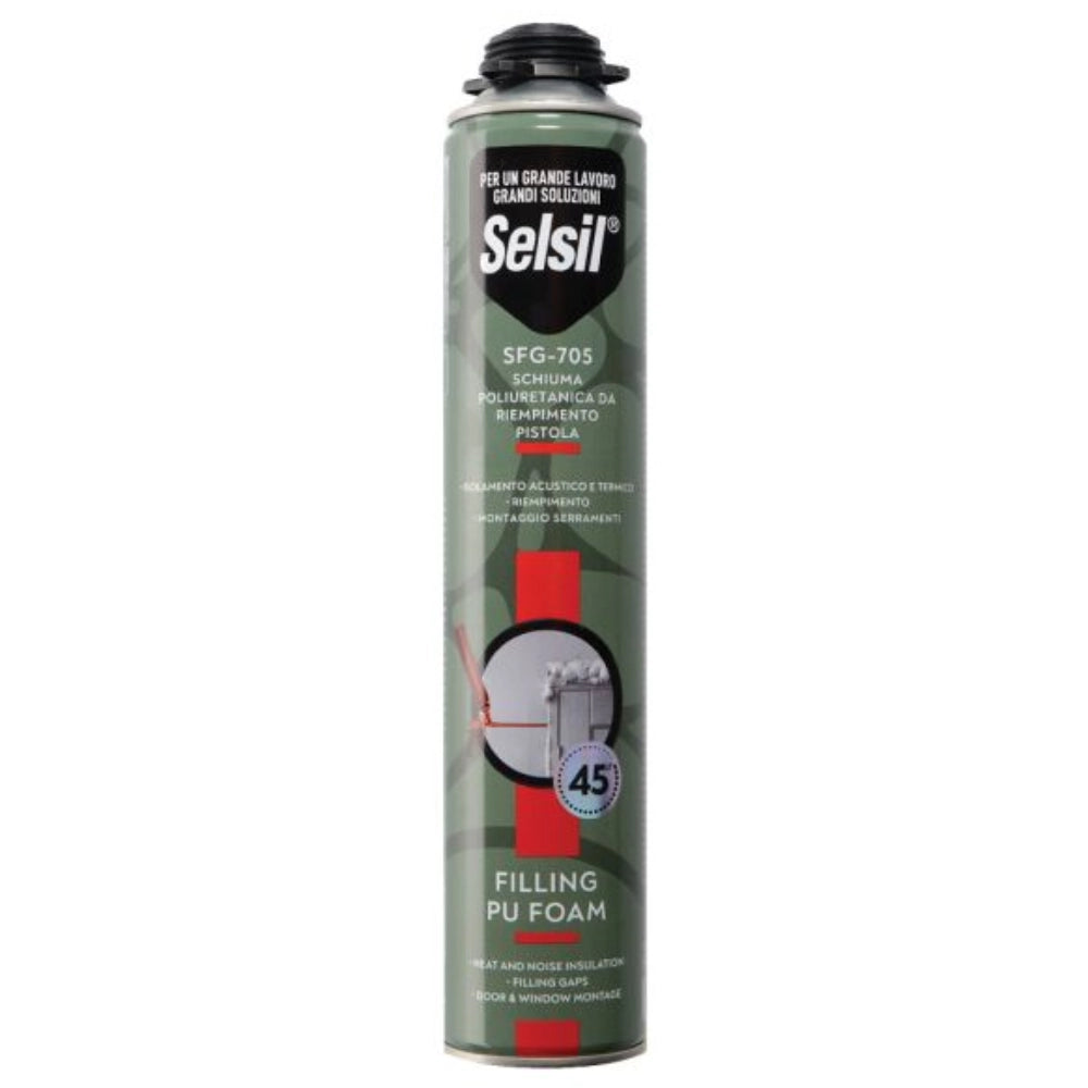 Schiuma poliuretanica da riempimento con pistola adattatore a vite 750 ml