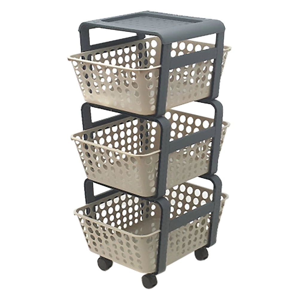 1pz carrello da cucina con cestelli 'modula' colore tortora - cm 41,5 x 29 x h. cod:ferx.8035440nlm