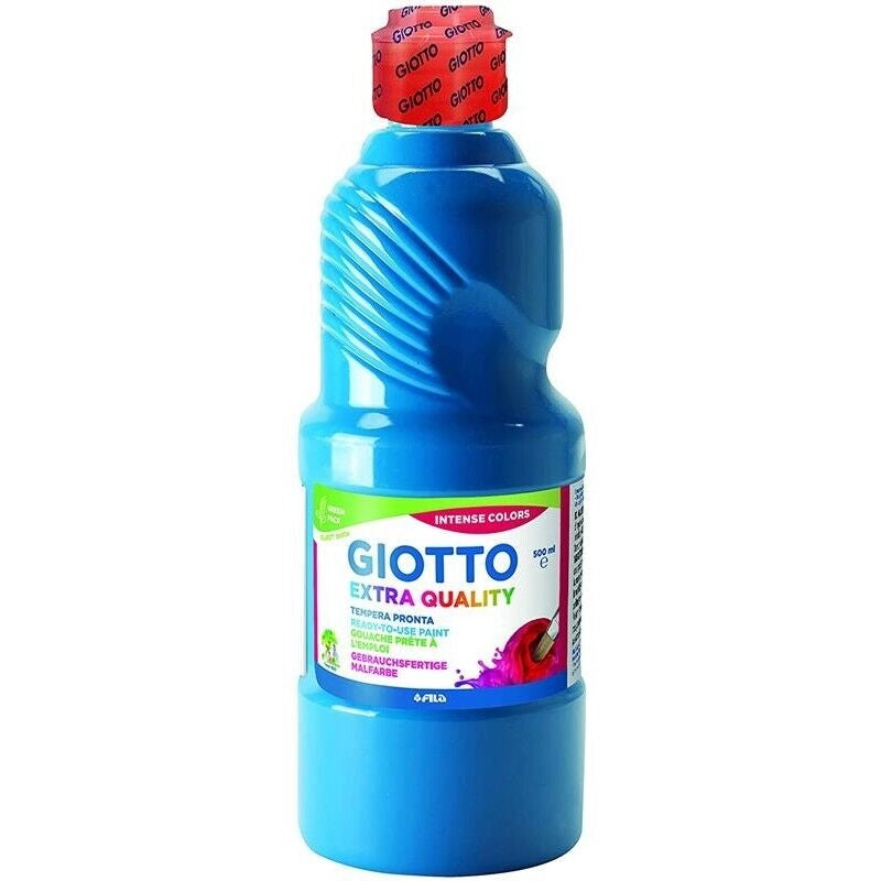 GIOTTO TEMPERA 500ML CIANO LAVABILE SENZA GLUTINE