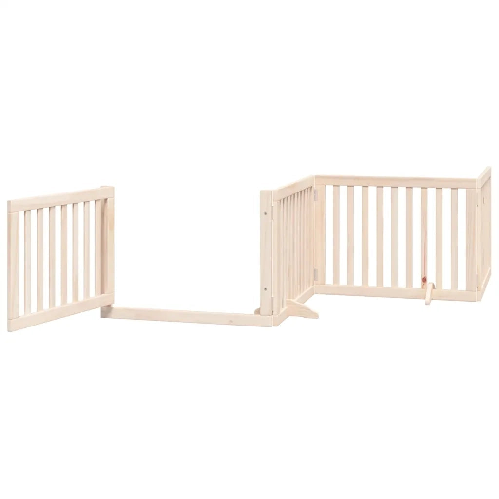 Cancello per Cani Pieghevole 6 Pannelli 480 cm Legno di Pioppo 3155665