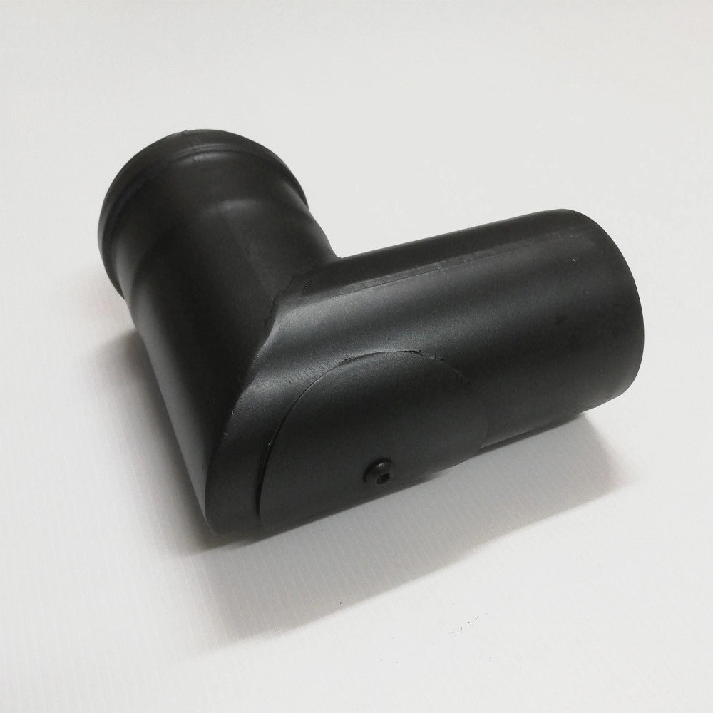 Curva gomito con ispezione 90° nero pellet da 100mm