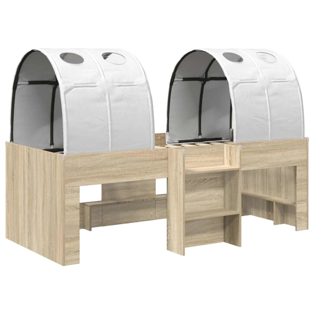 Letto con Tunnel 3 pz Sonoma e Bianco Legno ingegnerizzato 3423581