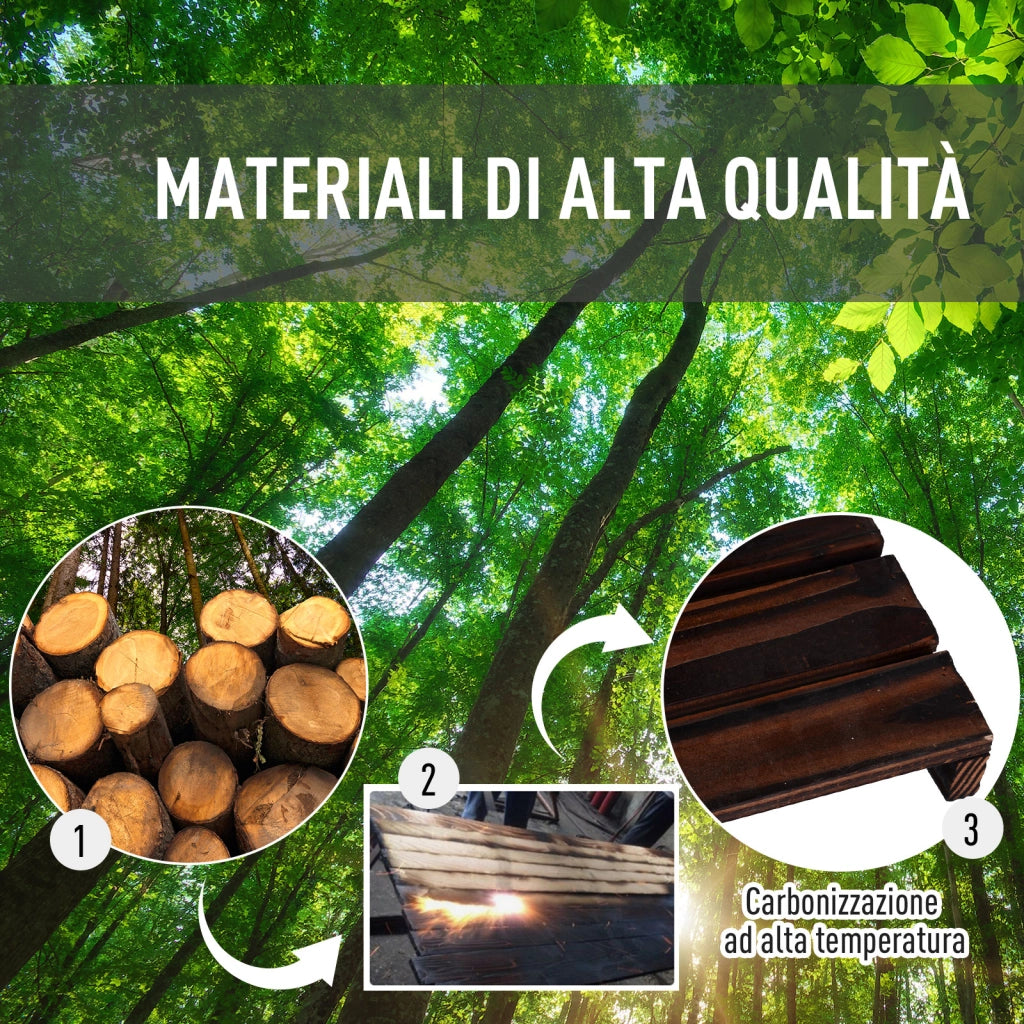 Scaffale Portafiori 4 Livelli ¨C Xylo ¨C Legno con Ruote 123.5x33x80cm