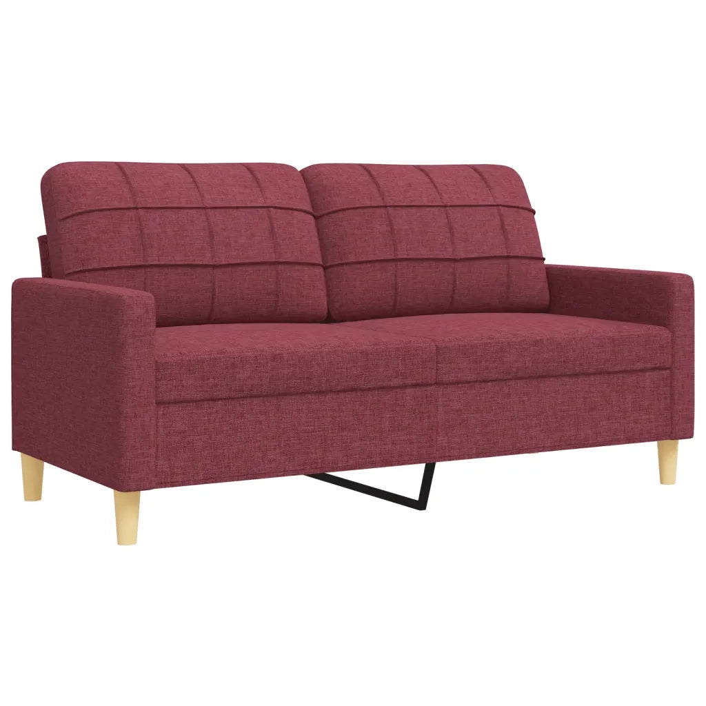 Set di Divani 2 pz Rosso Vino in Tessuto 3278325