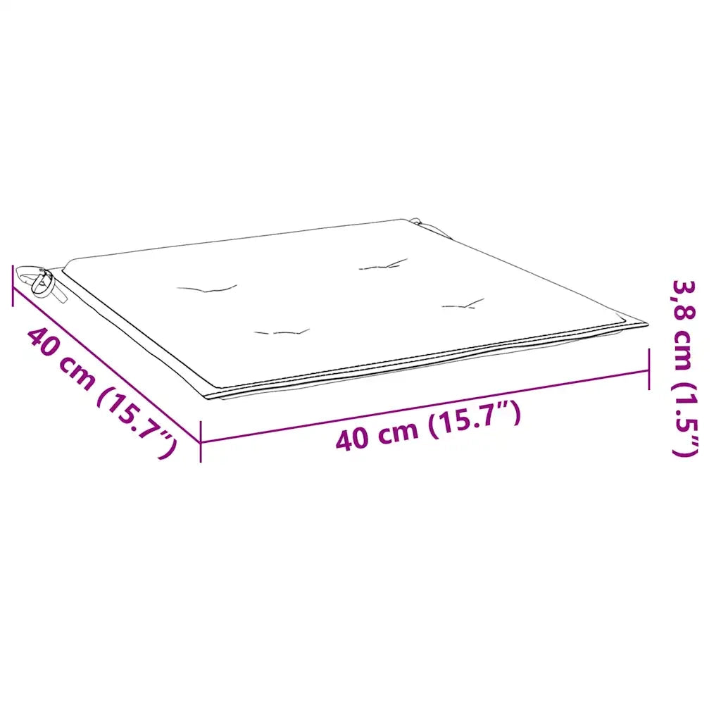 Cuscini per Sedia 2 pz | Cuscini per sedie Antracite 40x40x4 cm in Tessuto Oxford