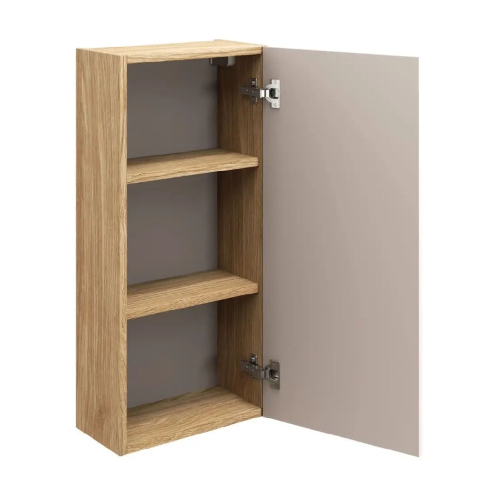 Mobile da stoccaggio YOKA – Beige e rovere chiaro 35 cm