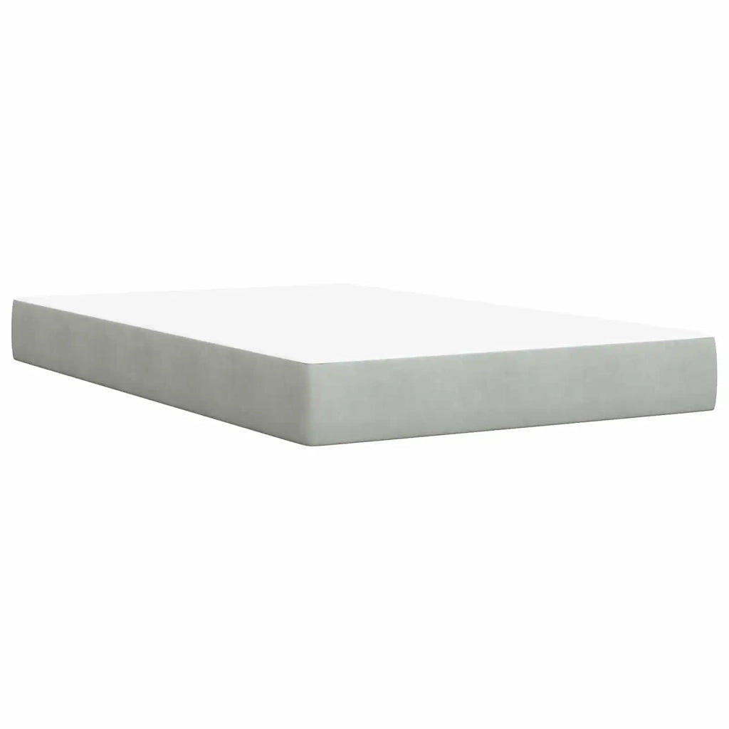 Letto con Box Spring, Materasso e LED Grigio Chiaro Velluto 3452144