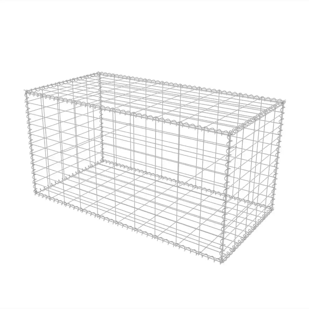Gabbione in Rete in Acciaio Zincato 100x50x50 cm 142549