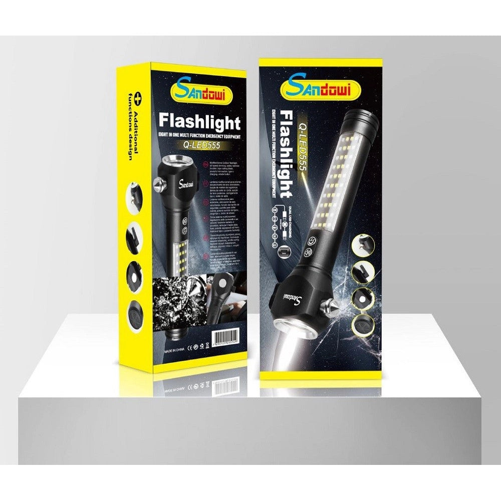 Trade Shop - Torcia Led Flashlight Accessorio Casa Esterni Emergenza Multifunzione Q-led555 -
