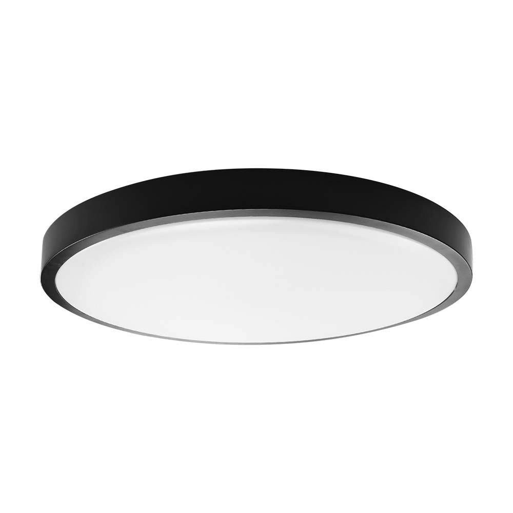 Plafoniera LED V-TAC 18W 25cm IP44 nera 4000K soffitto