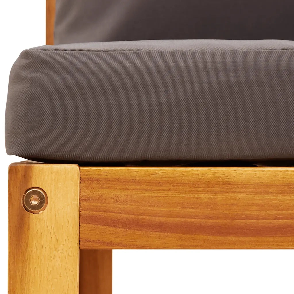 Set di divani da giardino 3 pz | Set Salotto da Giardino con cuscini in legno di acacia e rattan