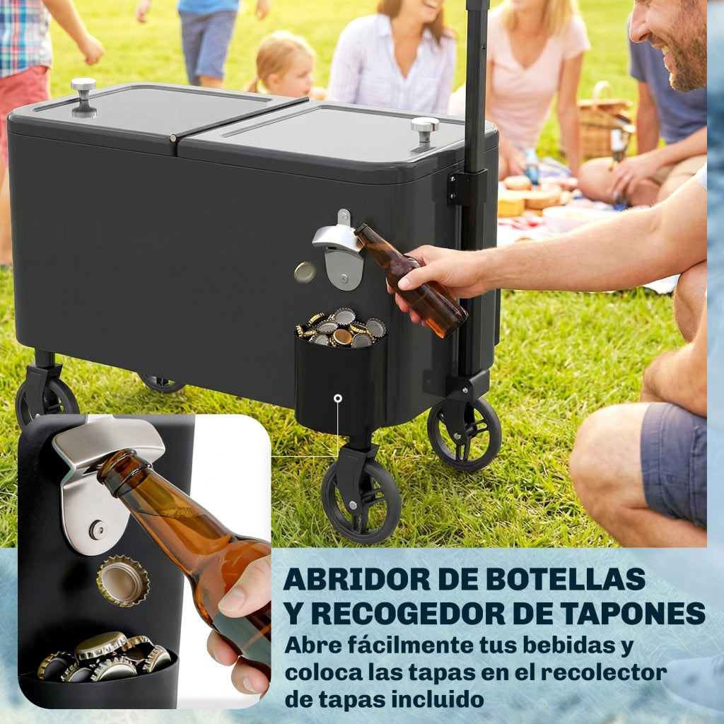Carrello per Bevande ¨C Minimal ¨C 75x35x120 cm Nero