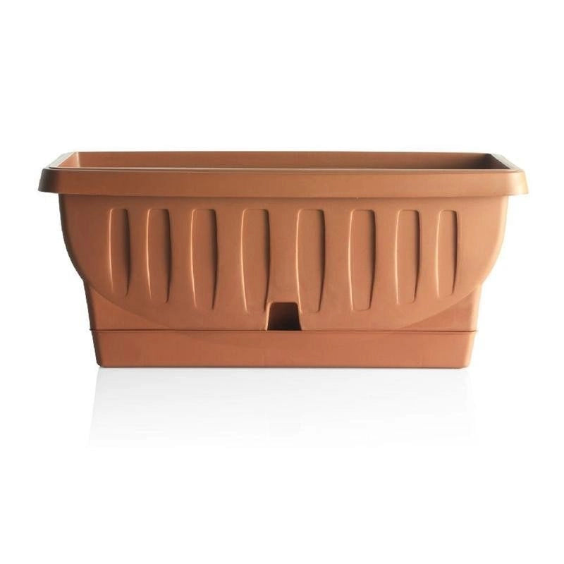 FIORIERA NATURA CON SOTTOVASO 40CM