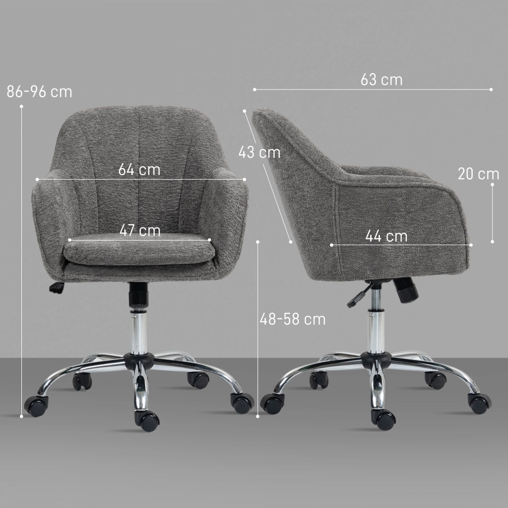 Sedia da ufficio ergonomica regolabile in altezza ¨C Minimal ¨C Grigio