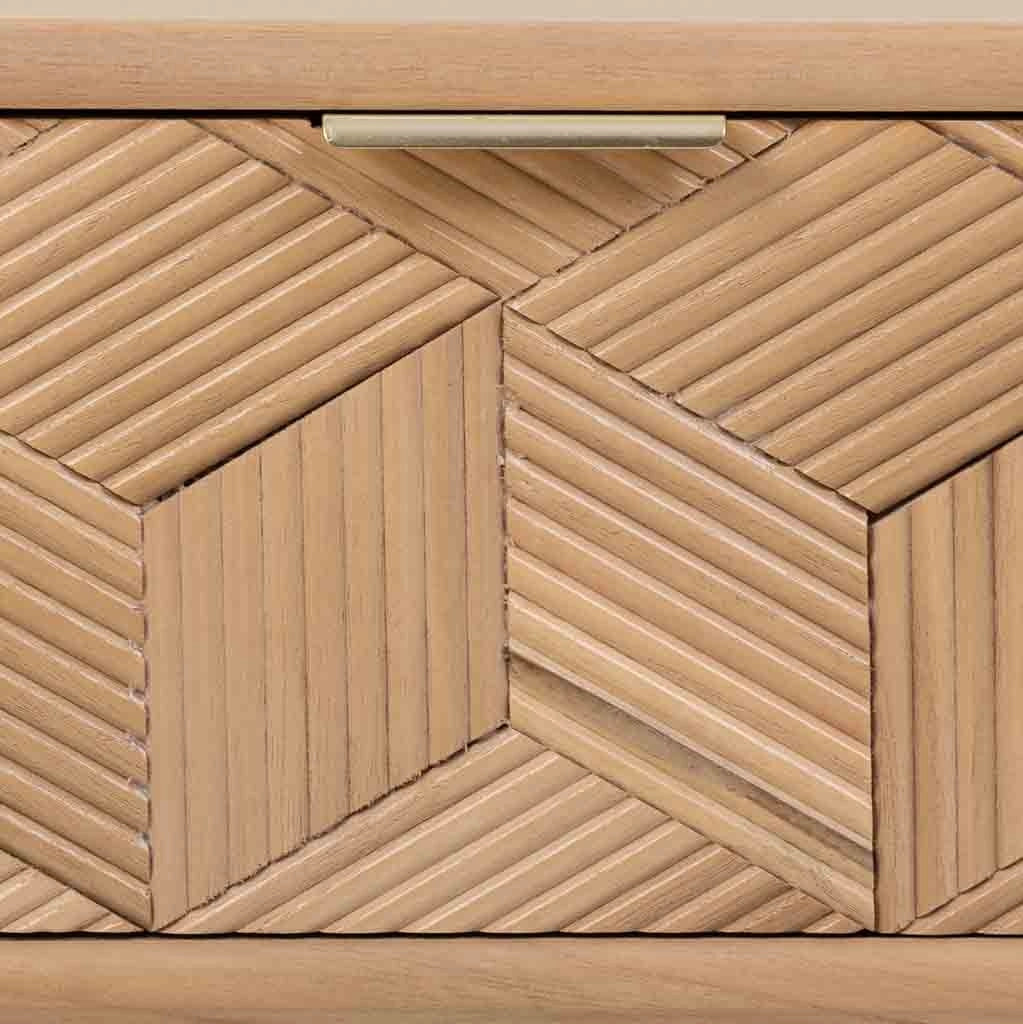 Comodino in legno con 1 cassetto marrone 41x33x60