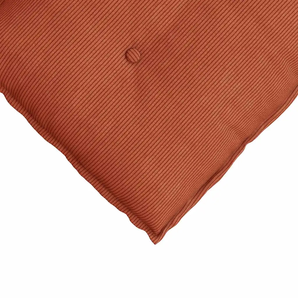Cuscino per Schiena Rosso Arancio 50 x 45 cm Tessuto in Cords 42014657