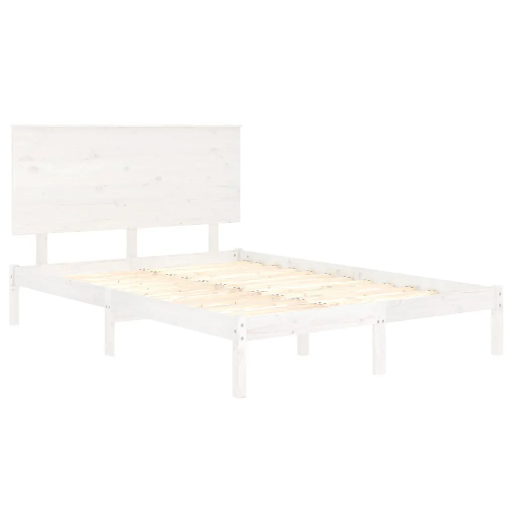 Giroletto senza Materasso Bianco 120x200 cm Legno Massello Pino 3104799