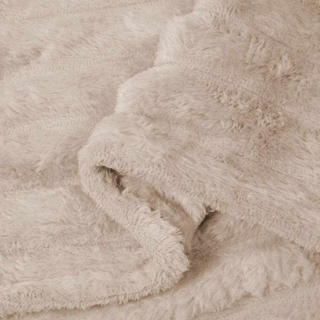 Coperte da Pile 6 pz Beige 270 x 240 cm Panno
