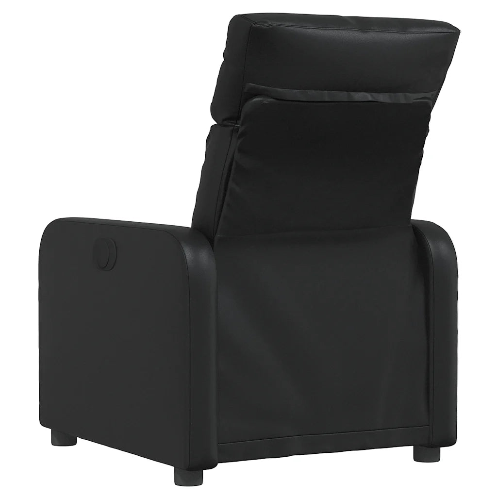 Poltrona | Sedia Relax Reclinabile Nera in Similpelle