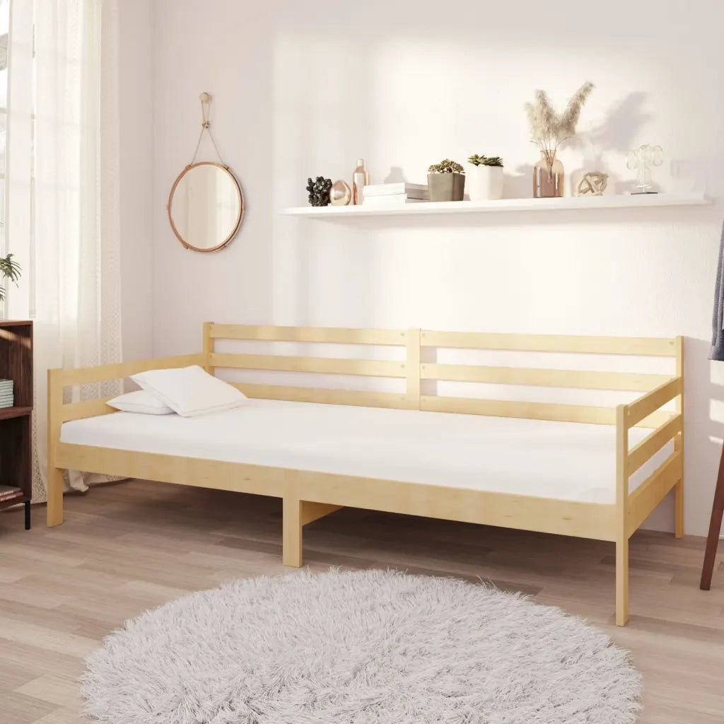 Divano letto | Sof¨¤ letto | Letto singolo con Materasso 90x200 cm Legno Massello di Pino