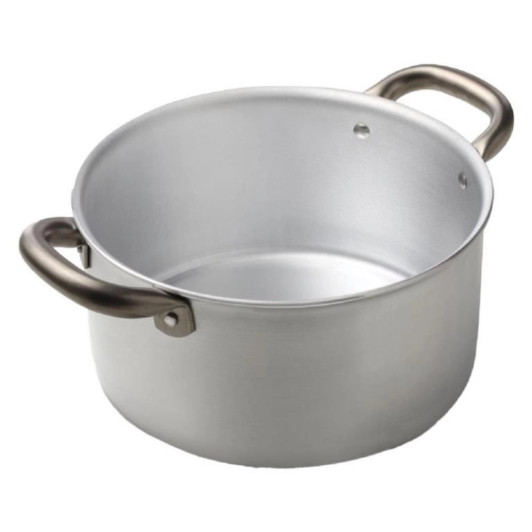 Casseruola Professionale Cuoco in Alluminio Manici Rivettati 16 cm