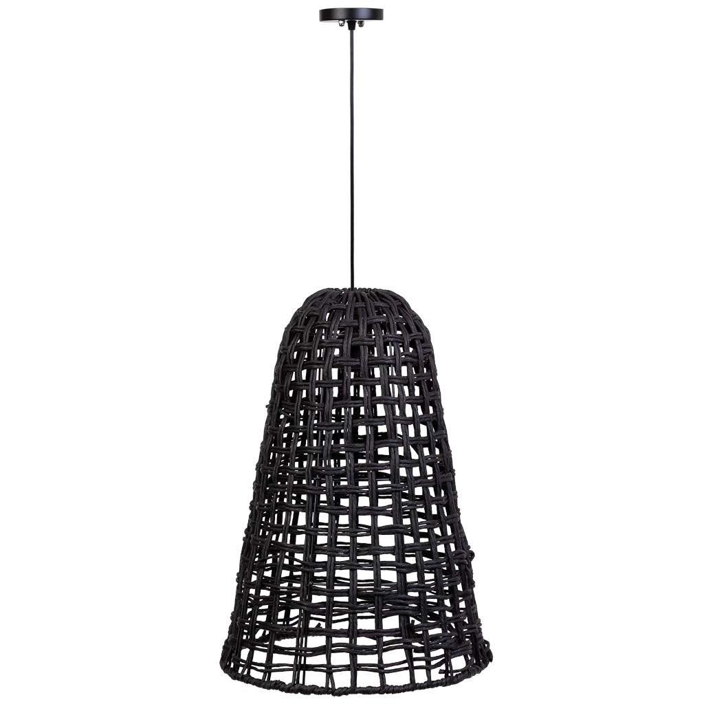 Lampada da soffitto in carta nera, D40x56h cm
