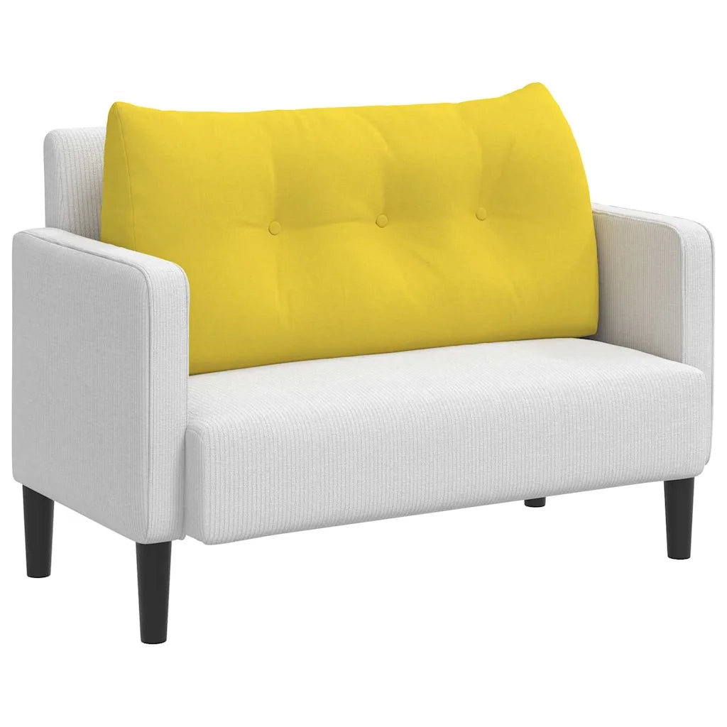 Cuscino per Schiena Giallo Chiaro 100 x 24 x 50 cm Tessuto 42014450