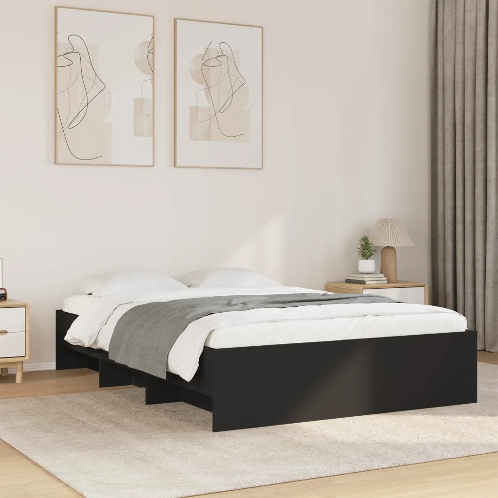 Giroletto Nero 135x190 cm in Legno Multistrato