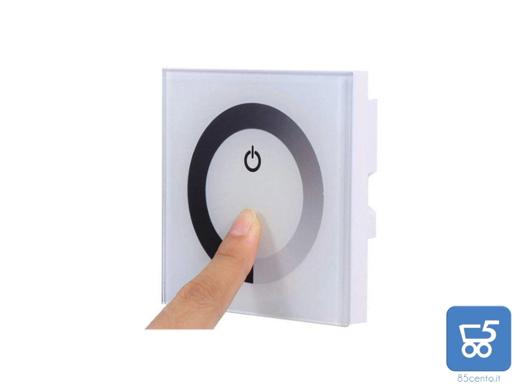 Interruttore Pannello Tattile Dimmer Touch per Luci e Strisce LED 12V - 24V Bianco