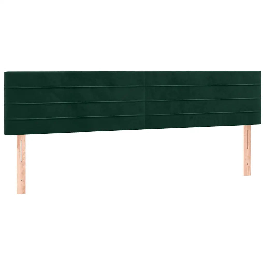 Testiera Verde Scuro 160x5x78/88 cm in Velluto 346169