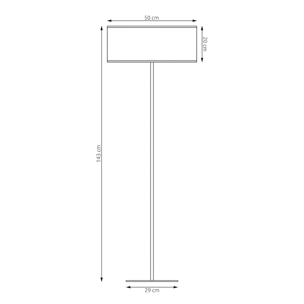 Lampada da terra classica ECO 1xE27 grigio nero Emibig