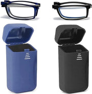 Due occhiali da lettura pieghevoli per uomini e donne, con filtro luce blu, funzionali come ausilio alla lettura. Ultraleggeri, con custodia rigida per un comfort di portata ottimale. 1.5
