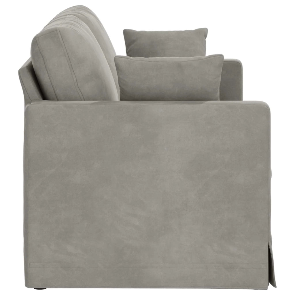 Divano Grigio chiaro 158 x 78 x 80 cm Velluto 42024422