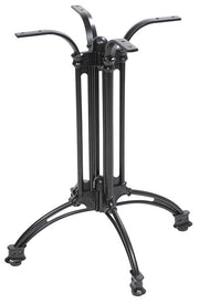 Base per Tavolo da Giardino con Piede a 4 Razze in Alluminio Nero