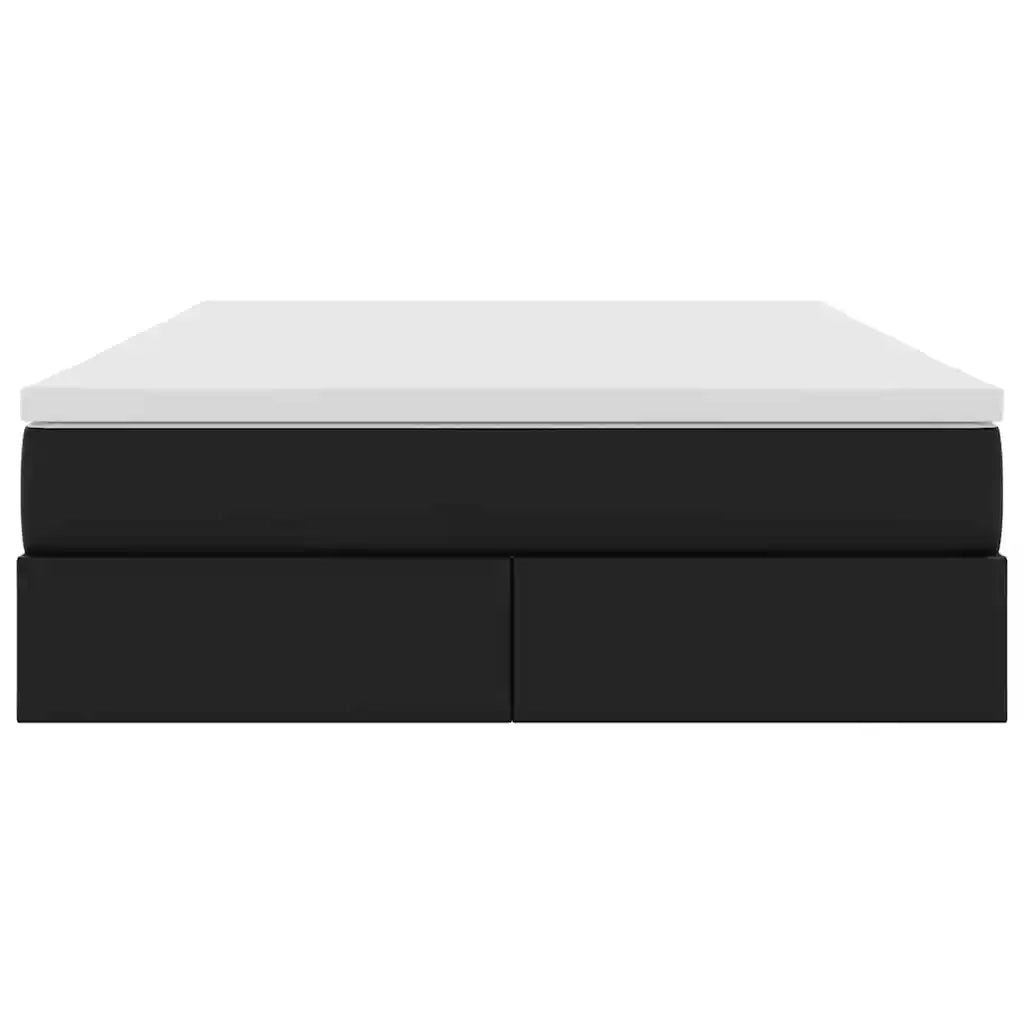 Letto con contenitore e materasso Nero 140 x 190 cm 3370162