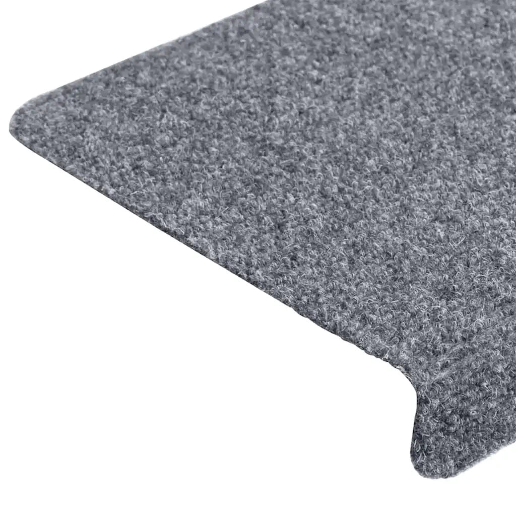 Tappetini per scale autoadesivi 30 pz 65x21x4 cm Grigio chiaro bordo rettangolare 3365694