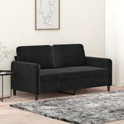 Divano a 2 Posti-Sofa 2 Posti Nero 140 cm in Velluto 215751
