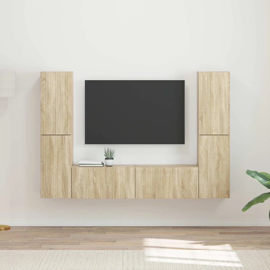 Set mobile TV 6 pcs Rovere Sonoma Legno multistrato 3409107