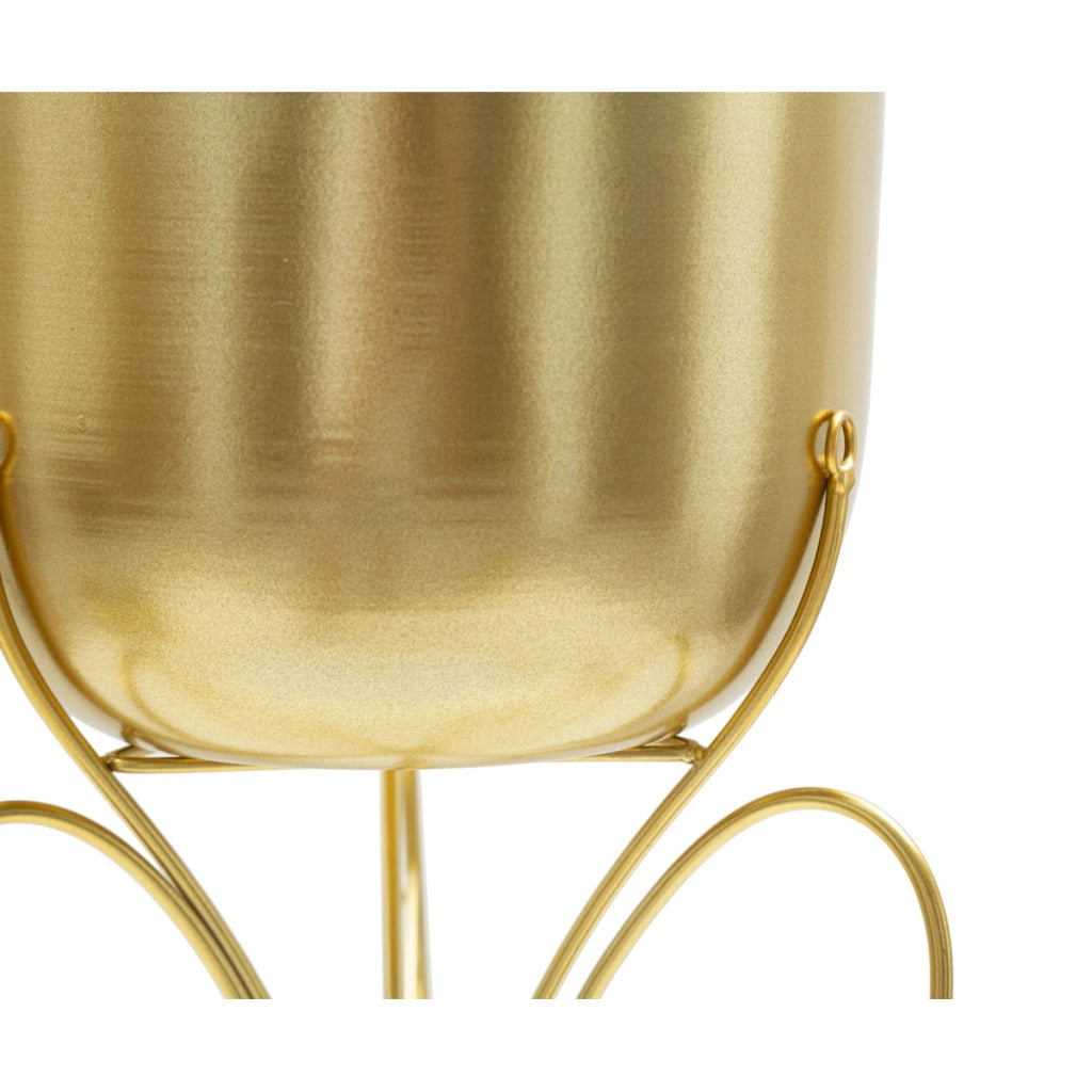 Vaso per Piante Farfalla 4, Oro, Metallo, 22x22x45 cm