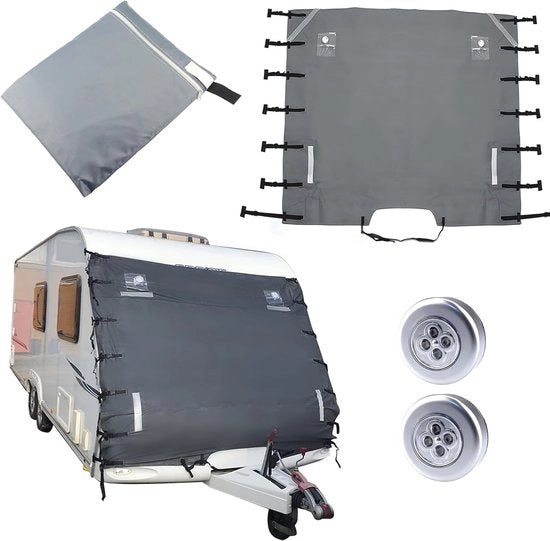 Protezione universale per caravan con illuminazione a LED e strisce riflettenti