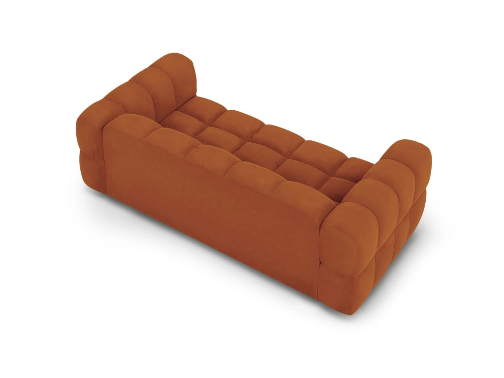 Cosmopolitan Design - Divano "Sky" 3 posti in velluto terracotta 